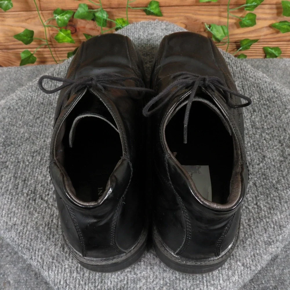 Alfani Domingo Mens Size 12‎ Black Leather Lace Up Chukka Dress Ankle Shoes
